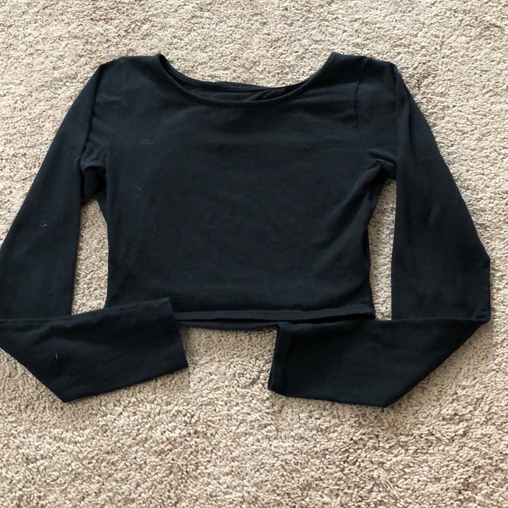 NASTY GAL long sleeve open back crop